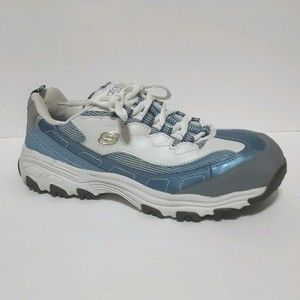 Skechers Women's D'Lites Alloy Toe Slip Resistant Work Sneakers Shoes US 8